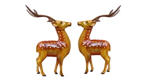 Handarbeit Holz Hirsch mit Basteln Wohndeko Prunkstück für Langzeitraum - Bild 1 von 3