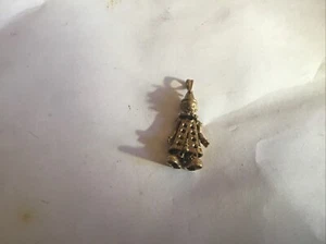Ciondolo pagliaccio vintage in oro 9 ct - Foto 1 di 4
