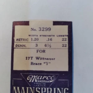 Marco 3299  main Spring 1.20  .16  22  in. WITTNAUER  17T   b31 - Picture 1 of 1