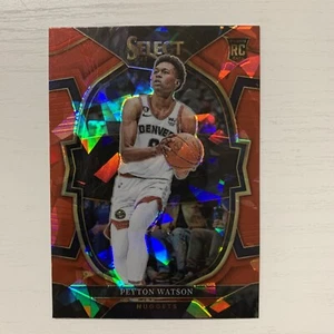 2022-23 Panini Select #74 Peyton Watson Red Cracked Ice Prizms RC - Picture 1 of 2