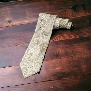 Vintage Brioni Paisley Print Mens Hand Made Italian Silk Necktie - Picture 1 of 7