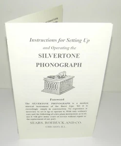 Silvertone Phonograph Manual de instrucciones Reproducción - Imagen 1 de 7