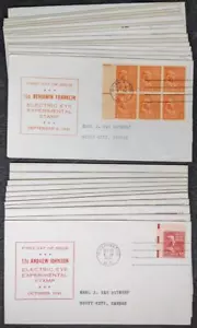 EDW1949VERKAUF: USA 1940-1942 Prexie elektrische FDC 1/2-50 Cent Werte. - Bild 1 von 5