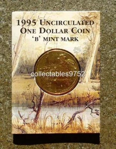 1995 Waltzing Matilda Centenary One Dollar Uncirculated Coin Mintmark B - Imagen 1 de 1