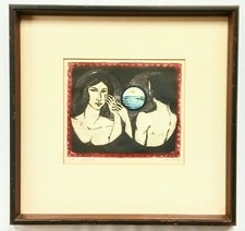 VINTAGE VITA GIORGI "POST CARD" LITHOGRAPH~SIGNED-LOOK !