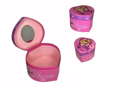 Paw Patrol Skye Cofanetto Porta Gioie con Specchio Porta Gioielli Bambina Cuore - Immagine 1 di 4