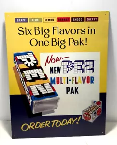 Pez Candy Blechschild Six Big Flavors in One Big Pak Desperate Ent. Vintage 2002 - Bild 1 von 22