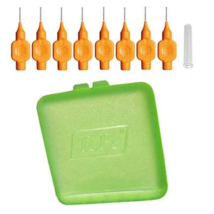 TePe Interdentalbürsten orange 0,45  Reise SET mit Reiseetui Hygienebox Urlaub - Bild 1 von 3