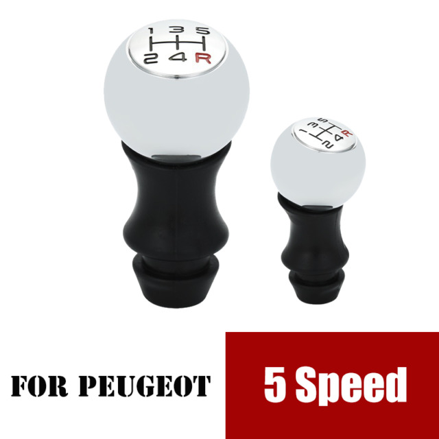 Carro 5 Speed Gear Stick Shift Knob Head para Peugeot 106 107 205 206