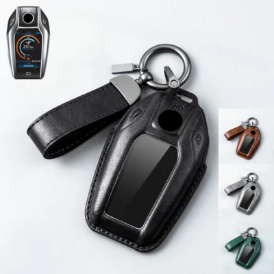 Genuine Leather Car Key Case Cover For BMW X3 X4 X5 5 6 I8 730Li 740Li 750Li G30 Foto 1 de 4