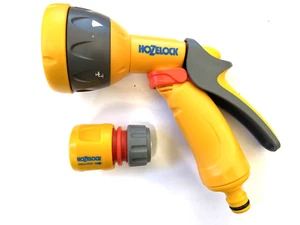 Hozelock Garden 5 pattern Spray gun and quick release Water Stop Connector - Picture 1 of 6
