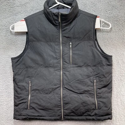 Kenneth Cole Vest Adult Large Black Full Zip three zip pockets Reaction mens - Image 1 of 4