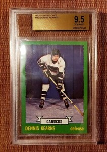1973-74 O-Pee-Chee #162 Dennis Kearns Canucks Original Hockey Card BVG 9.5 POP 2