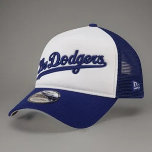 New Era 9Forty Los Angeles Dodgers Blue/White A-Frame Foam Trucker Snapback Hat - Picture 1 of 7