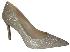 NUEVO SAM EDELMAN AVELLANA YUTE GLAMOUR PLATA BOMBAS 7 M - Imagen 1 de 4