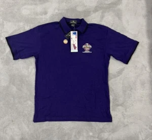 Vintage MLB Arizona Diamondbacks 2001 World Champion Polo Shirt Mens L Purple - Picture 1 of 10