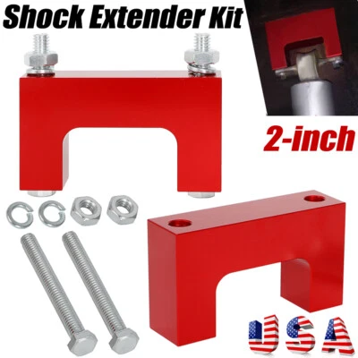 2" Rear Shock Extender Lift Kit For 60's-80's RWD Buick Cadillac A D G & X-Body - Image 1 of 4