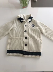 Original Kinder GUCCI Strickjacke Creme/Blau/Grün Gr. 4 - Bild 1 von 9
