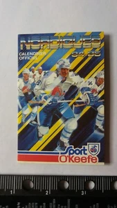 1984-85 Quebec Nordiques Hockey Pocket Schedule FRENCH O'Keefe Version MINTY - Picture 1 of 2