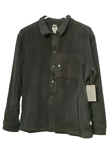 Free Assembly FA Boys Polar Fleece Shirt Jacket SHACKET YOUTH XL 14/ 16 Black - Picture 1 of 13