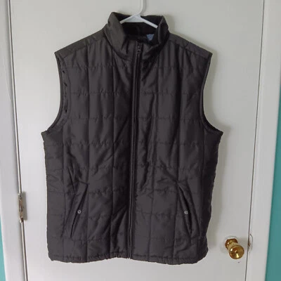 Жилет стеганый Chaps черный средний полиэстер на шнурке талия 22 дюйма грудь длина 26 дюймов - Изображение 1 из 4