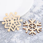  10 Pcs Wooden Snowflakes Embellishments Christmas Tree Pendants