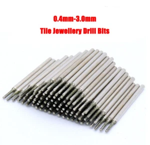 2,35 mm Schaft diamantbeschichtet Glasfliesen Schmuck Bohrer Werkzeuge 0,4 mm - 3 mm - Bild 1 von 8
