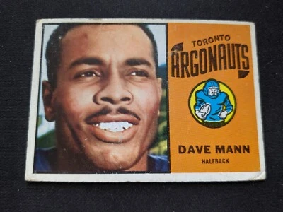 1964 Topps CFL Football Card # 69 Dave Mann - Toronto Argonauts (VG) - Image 1 of 3