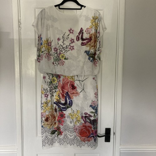 OFF WHITE Abito bianco caleidoscopio floreale taglia 10