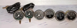 Smiths-52mm-Kit-Temp-Oil-Fuel-Oil Temp Gauge Volt +Amp Gauges --Replica - Foto 1 di 3