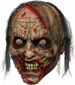 BITER ZOMBIE LATEX SCARY HEAD MASK HALLOWEEN HORROR FUN - Picture 1 of 1