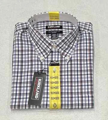 Kirkland Men's Traditional Fit Non-Iron Dress Shirt, Multicolor, 15.5-32/33 - Image 1 of 4