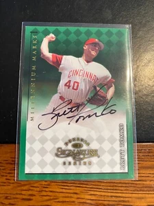 1998 DONRUSS SIGNATURE SERIES BRETT TOMKO GREEN AUTO! /1000! $1 SHIPPING! "A" - Picture 1 of 2