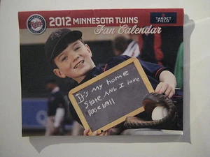 MINNESOTA TWINS 2012 FAN CALENDAR - Picture 1 of 1