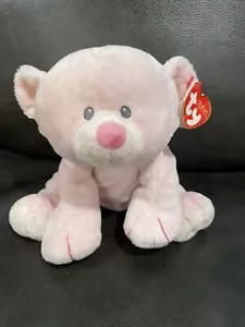 Ty Pluffies Amore Plush Pink Bear Stitched Eyes Stuffed Animal 2012 No Ribbon - Picture 1 of 6