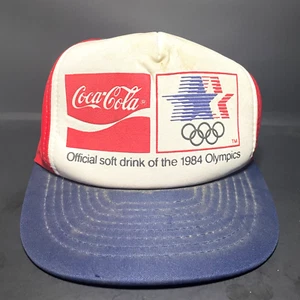 VINTAGE 80ER JAHRE COCA-COLA "COKE IS IT!" Truckermütze Olympiade 1984 Snapback - Bild 1 von 9