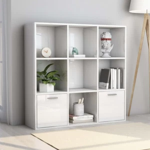 Bücherregal Hochglanz-Weiß 98x30x98 cm Holzwerkstoff - Bild 1 von 9