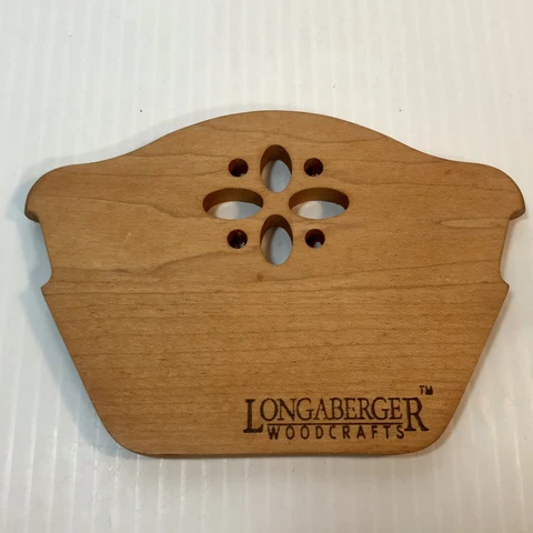 LONGABERGER Woodcraft Basket BREAD & CRACKER Divider Insert 3 inches tall Cover