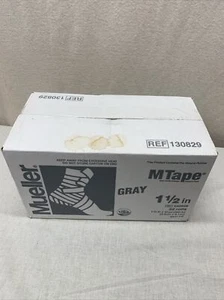 Mueller MTape Gray 1.5 in X 10 yd Sealed Case Of 32 Rolls - Picture 1 of 5