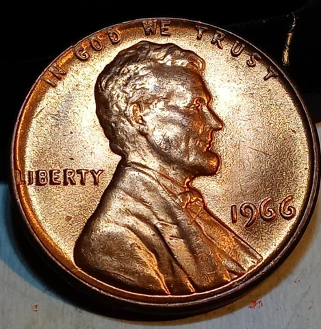 1966 P Lincoln Memorial Cent Rd BU Uncirculated Free Shipping Cover