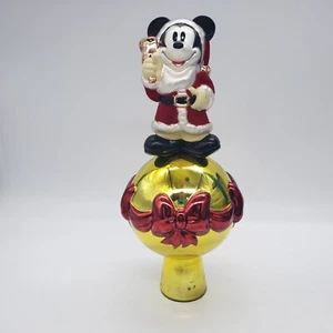 Disney Store große Glas Santa Mickey Baumspitze 11,75" T - Bild 1 von 18