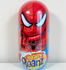 Spiderman Mighty Beanz 10" Tin Plastic Case - Holds 40+ Beanz - New & Sealed