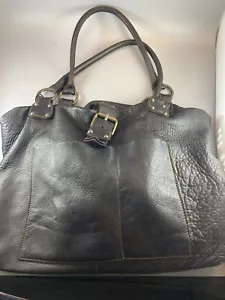 CATERINA LUCCHI italienische Lederhandtasche große Hobo-Tasche Geldbörse dunkelbraune Geldbörse - Bild 1 von 12