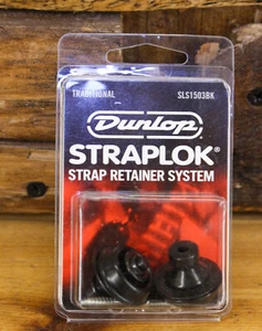 Dunlop Straplok® Traditional Strap Retainer System, Black, New - Picture 1 of 2