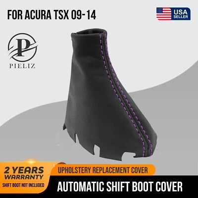Automatic Shift Boot Cover PVC Leather Fit For Acura TSX 09-14 Purple Stitch - Изображение 1 из 4