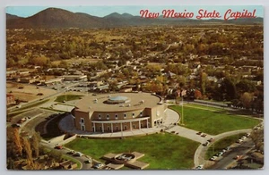 Postcard New Mexico State Capital Santa Fe Aerial View Bird's Eye - Picture 1 of 2