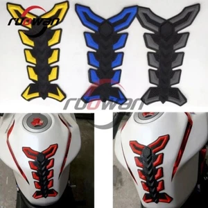 3D Rubber Motorcycle Fuel Gas Oil Tank Pad Protector Decal Sticker Universal - Picture 1 of 9