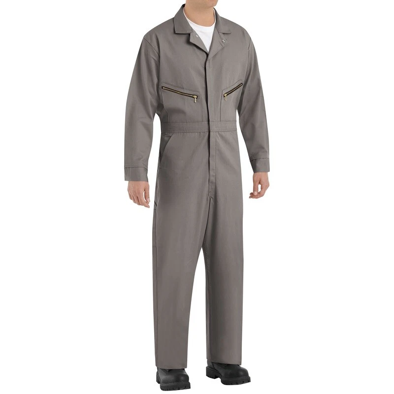 NEW Red Kap Men's 68 LONG Zip-Up Cotton Coveralls Industrial Work Uniform  CC18 - Image 1 of 4