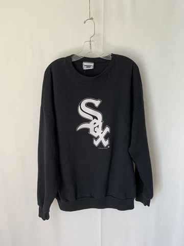 Vintage Lee Chicago White Sox MLB Sweatshirt 2002 Black Mens XL Baseball Logo Cover