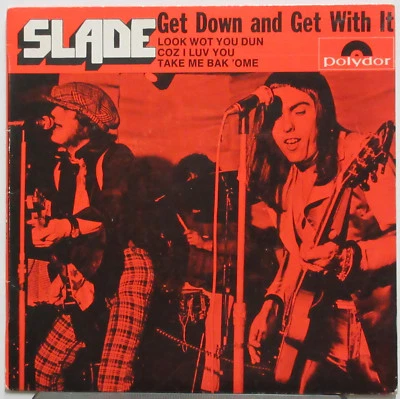 SLADE Get Down And get With It ORG 1972 Australian 7" EP 45 w/ PS GLAM ROCK - Image 1 of 3